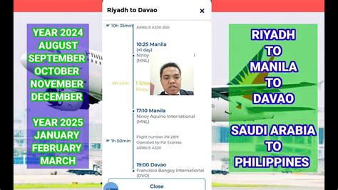 philippine airlines riyadh to davao